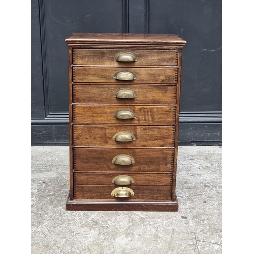 1007 - A 1930s stained beech collector's type chest, 72.5cm high x 48cm wide.