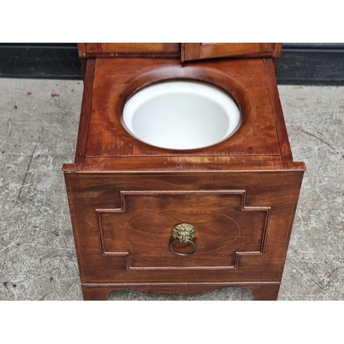 1012 - A 19th century mahogany and inlaid commode, 45cm wide.