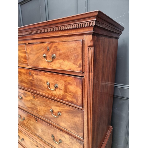 1053 - A George III mahogany chest on chest, 112.5cm wide.