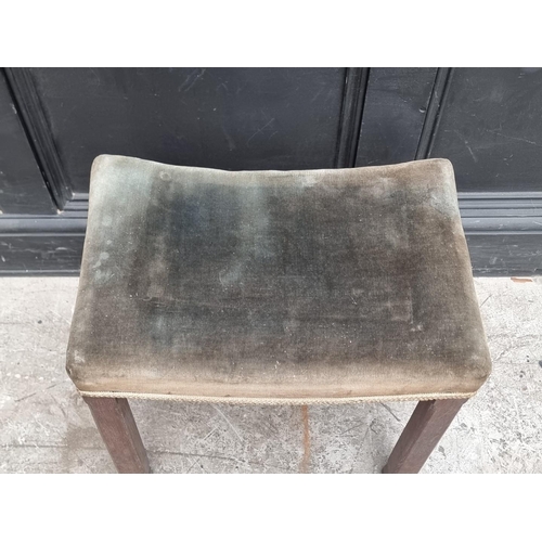 1055 - A George VI oak coronation stool, stamped and numbered.