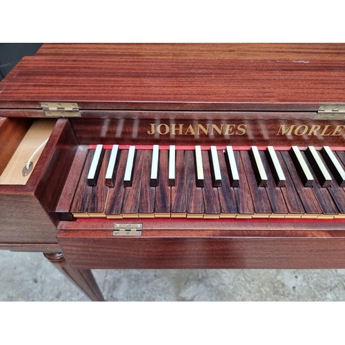 1077 - A Johannes Morley mahogany five octave clavichord, circa 1974, with ivory keys, with original purcha... 