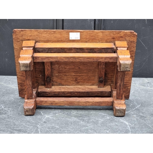 1099 - A Victorian carved oak 1897 Jubilee commemorative footstool, 28cm wide.