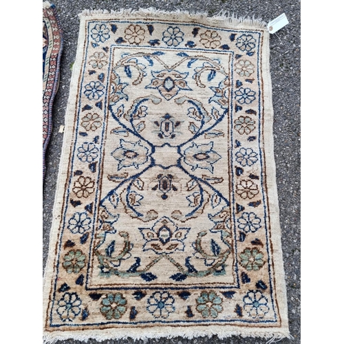 1128 - Three Persian prayer rugs, largest 92 x 61cm.