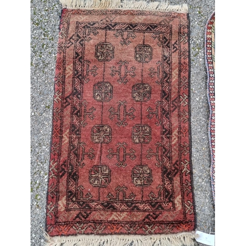 1128 - Three Persian prayer rugs, largest 92 x 61cm.