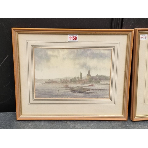 1158 - Angela Loader, 'Looking into Bosham'; 'River Ems', a pair, each signed, dated 1981 and 1982 respecti... 