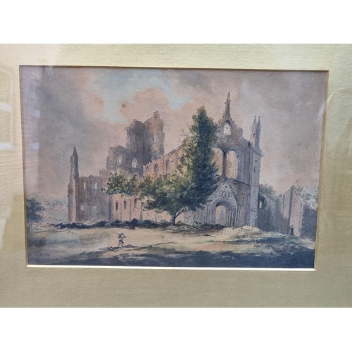 1162 - English School, 19th century, 'Kirkstall Abbey', watercolour, 23 x 34cm.