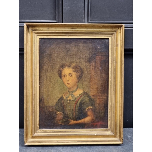 1169 - British School, 19th century, bust length portrait of a young girl, oil on canvas, 40 x 31cm.... 