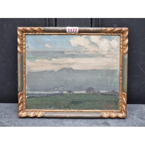 1177 - Herbert Rollett, landscape, signed, oil on board, 20.5 x 25.5cm.