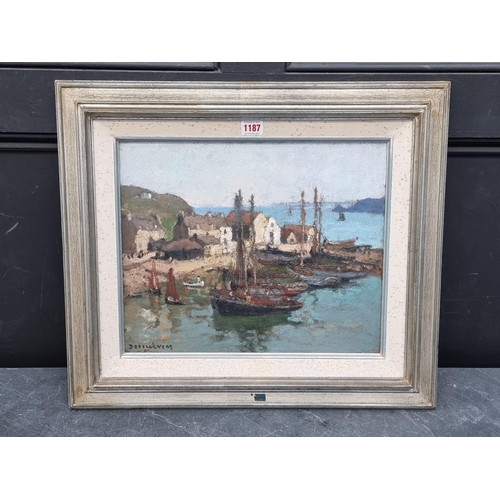 1187 - Louis-Marie Desire-Lucas, 'Le Port de Camaret', signed, labelled verso, oil on board, 32.5 x 39... 