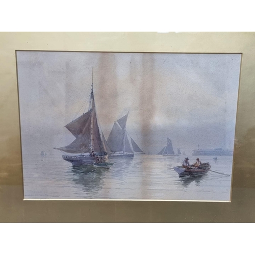 1189 - Arthur Wilde Parsons, sailing boats, signed and dated '92, watercolour, 32 x 46cm, (light stain... 