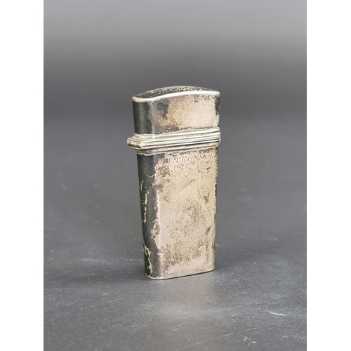 147 - A William IV silver needle case, by Joseph Willmore, Birmingham 1836, 6cm high, 26g.... 