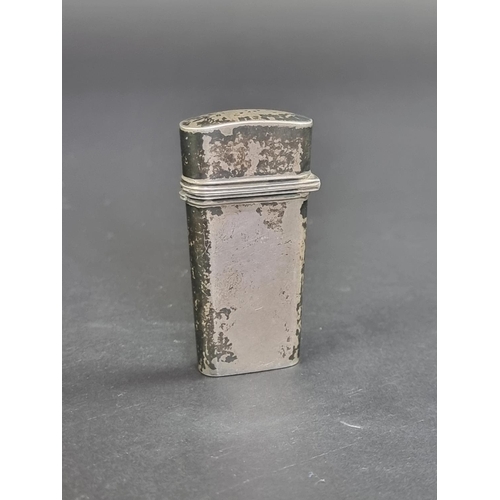 147 - A William IV silver needle case, by Joseph Willmore, Birmingham 1836, 6cm high, 26g.... 