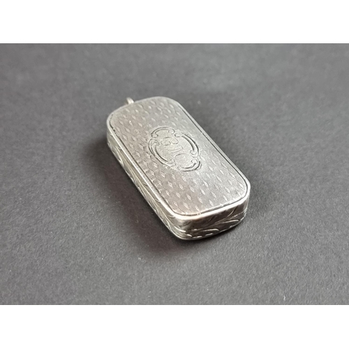 148 - A Victorian silver pill box, by J.S, Birmingham 1853, 3.5cm wide, 6g.