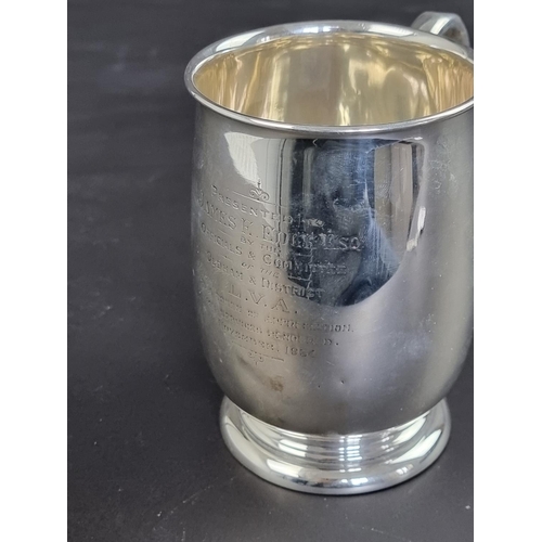 15 - A silver baluster tankard, by Viners Ltd, Sheffield 1934, 12cm high, 303g.