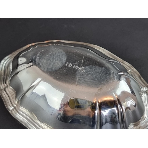 172 - A pair of silver bonbon dishes, by Joseph Gloster Ltd, Birmingham 1926, 8cm wide, 65g; together with... 