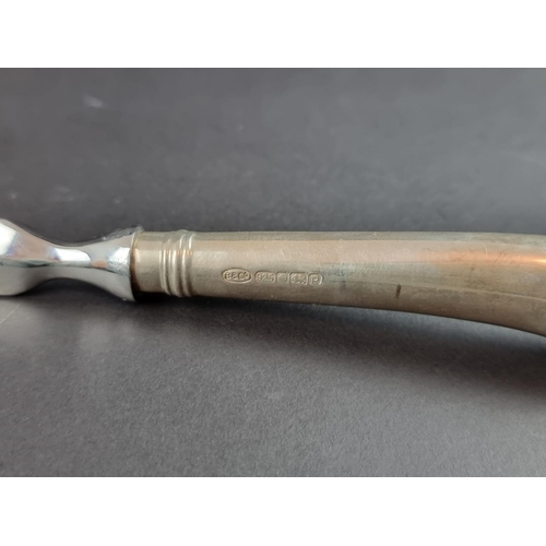 223 - A cased silver handled paper knife, by B & Co, Sheffield 2014.