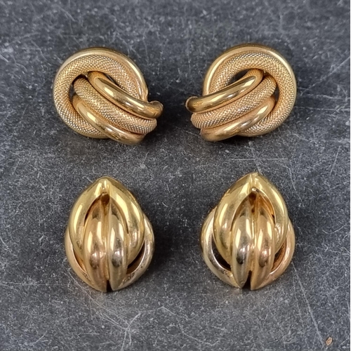 324 - Two pairs of 9ct gold ear studs, 10.7g. (4)