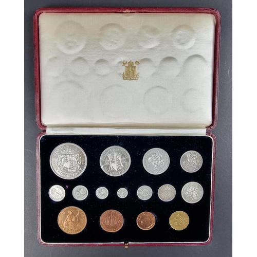 427 - Coins: a cased George VI 1937 fifteen coin specimen set, to include Maundy Money.