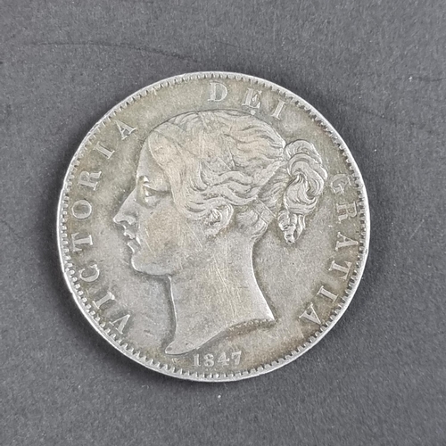 436 - Coins: a Victoria 1847 silver crown.