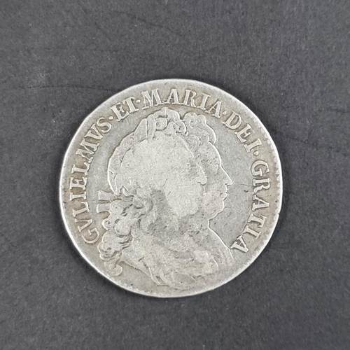 440 - Coins: a William & Mary 1691 silver half crown.