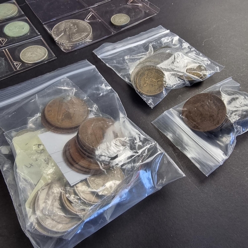 453 - Coins: a quantity of world coins to include French, Spanish, German and Irish examples, some silver.... 