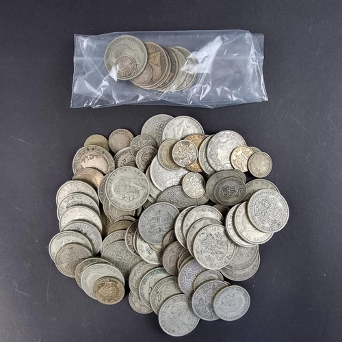 454 - Coins: a quantity of UK .500 silver coinage 860g; together with a small quantity of UK .925 coinage,... 