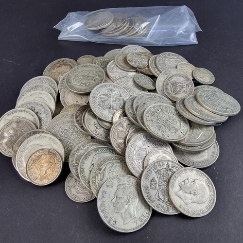 454 - Coins: a quantity of UK .500 silver coinage 860g; together with a small quantity of UK .925 coinage,... 