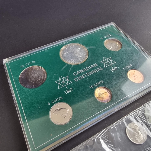 456 - Coins: Canada, a quantity of 20th century silver and other coins; to include a Canadian Centennial 1... 