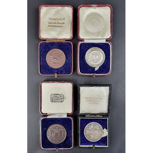 470 - Medals: two cased National Federation of Sea Anglers bronze prize medals, 1928 and 1929; together wi... 