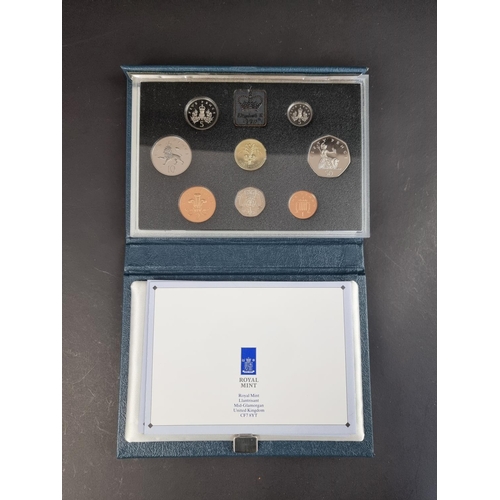 475 - Coins: nine Royal Mint UK proof coin collections, comprising: 1987, 1988, 1990, 1991, 1992 (2), 1993... 