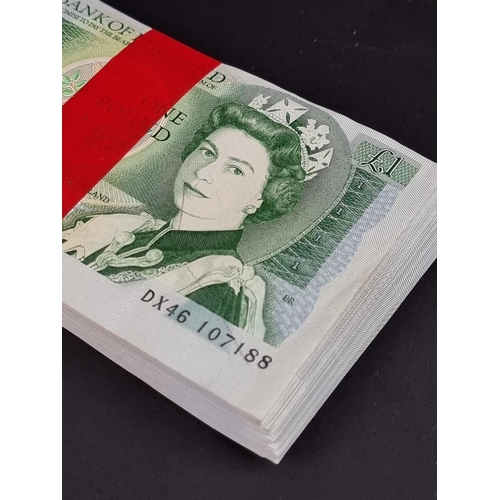 488 - Banknotes: one hundred uncirculated bank of England one pound notes, cashier D.H.F Somerset, prefix ... 