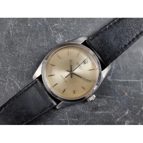 496 - A circa 1965 Rolex 'Oyster Precision' stainless steel manual wind wristwatch, 36mm, Ref. 6424, Cal. ... 