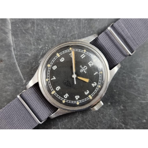 497 - A rare 1953 RAF Issue Omega stainless steel manual wind wristwatch, 37mm, Ref. 2777-1 SC, Aircrew Is... 