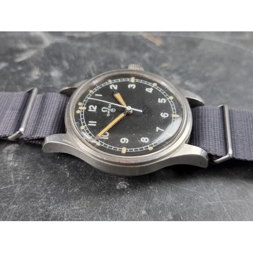 497 - A rare 1953 RAF Issue Omega stainless steel manual wind wristwatch, 37mm, Ref. 2777-1 SC, Aircrew Is... 