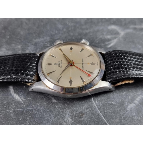 502 - A late 1950s Tudor 'Advisor' stainless steel manual wind alarm wristwatch, 34mm, Ref. 7926, wit... 