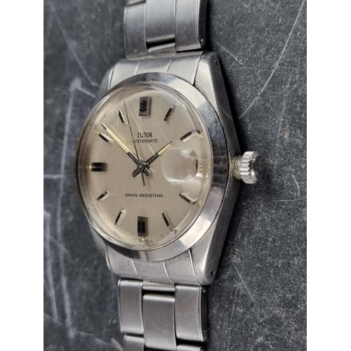 503 - WITHDRAWN FROM AUCTION A 1960s Tudor 'Oyster Date' stainless steel manual wind wristwatch, 34mm, on ... 