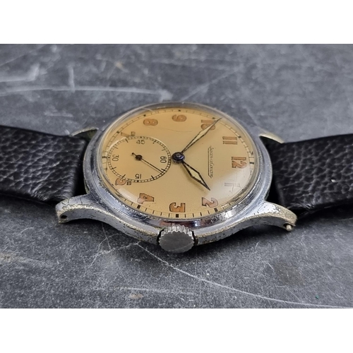 504 - A late 1940s military style Jaeger-LeCoultre stainless steel manual wind civilian wristwatch, 33mm, ... 