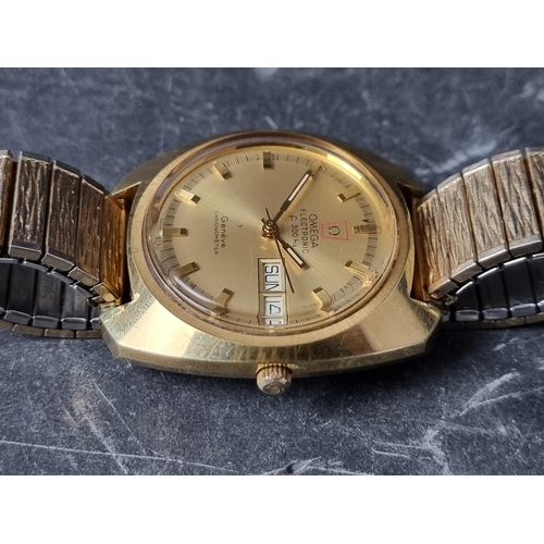 510 - A circa 1973 Omega 'Electronic f300hz' gold plated chronometer wristwatch, 38mm, Bulova Tuning Fork ... 