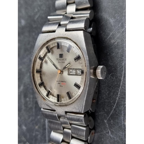 519 - A Tissot 'PR 516 GL' stainless steel automatic wristwatch, 36mm, on original integrated bracelet.... 