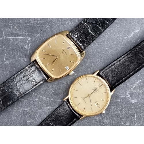 520 - A 1969 Longines gold plated manual wind wristwatch, 32mm, Ref. 1061-2, Cal. 6952, on original strap,... 