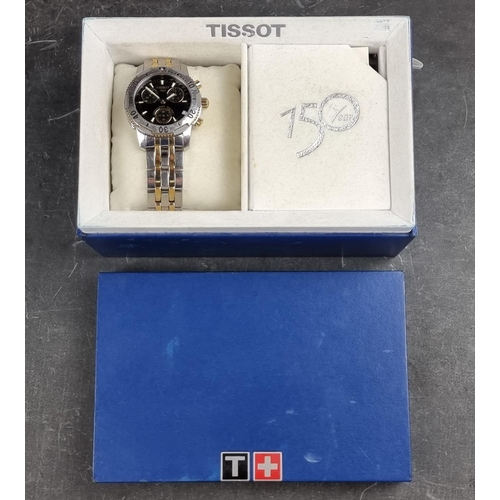 521 - A Tissot 'PRS 200' chronograph stainless steel two-tone quartz wristwatch, 40mm, Ref. T362/462, on o... 