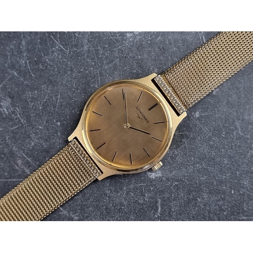 523 - A 1969 Longines 'Ultra slim' gold plated manual wind wristwatch, 33mm, Ref. 4427-1, Cal. 847.4, on o... 