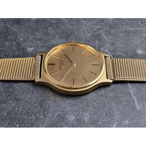 523 - A 1969 Longines 'Ultra slim' gold plated manual wind wristwatch, 33mm, Ref. 4427-1, Cal. 847.4, on o... 