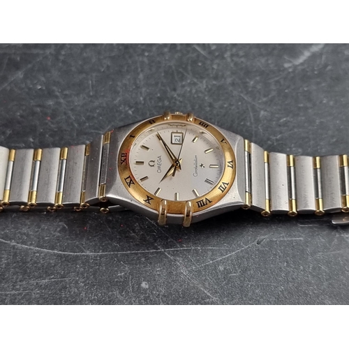 548A - A circa 2000 Omega 'Constellation' yellow metal and stainless steel quartz ladies wristwatch, 28mm, ... 