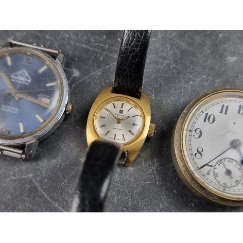 555 - A vintage Tissot 'Seastar' gold plated manual wind ladies wristwatch, 20mm; together with eight othe... 