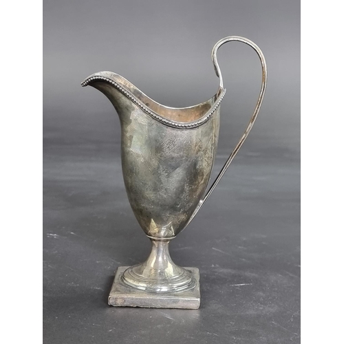 58 - A George III silver cream jug, probably by Charles Chesterman II, London 1790, 15cm high, 185g.... 