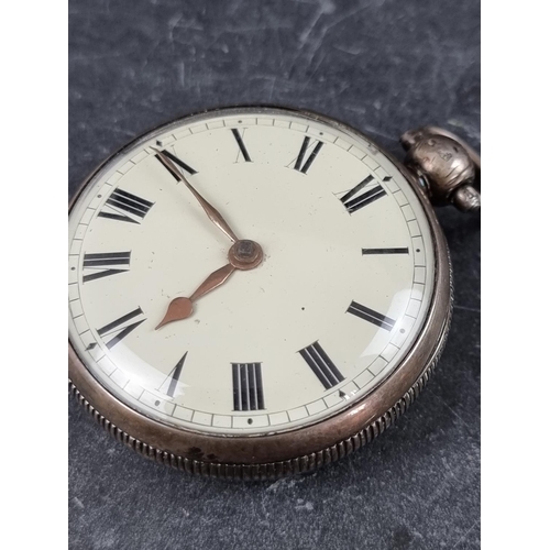 596 - A silver open face stem wind fusee pocket watch, by Thomas Allen, Wolverhampton, No.3317, the case b... 