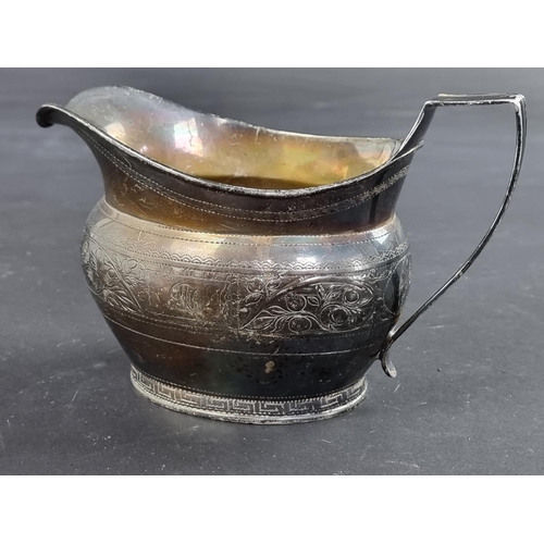 68 - An Irish George III silver jug, maker's mark rubbed, Dublin 1807, height to handle 10.5cm, 198g.... 