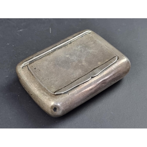 69 - An Edwardian silver tobacco box, probably by Colen Hewer Cheshire, Chester 1906, 9.5cm wide, 119g.... 