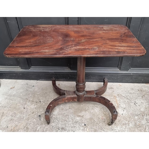 1023 - A Regency mahogany library reading table, stamped 'Wilkinson, Ludgate Hill, 1006', 91cm wide, (... 